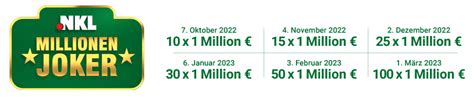 nkl millionen joker|Der NKL Millionen.
